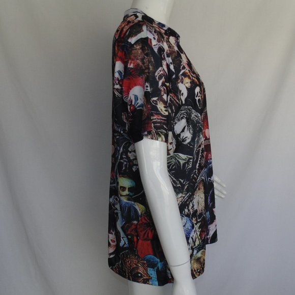 Horror Movie Villans Tee, M Collage, Short sleeve, Multicolor, Slashers, T-shirt - Picture 5 of 11
